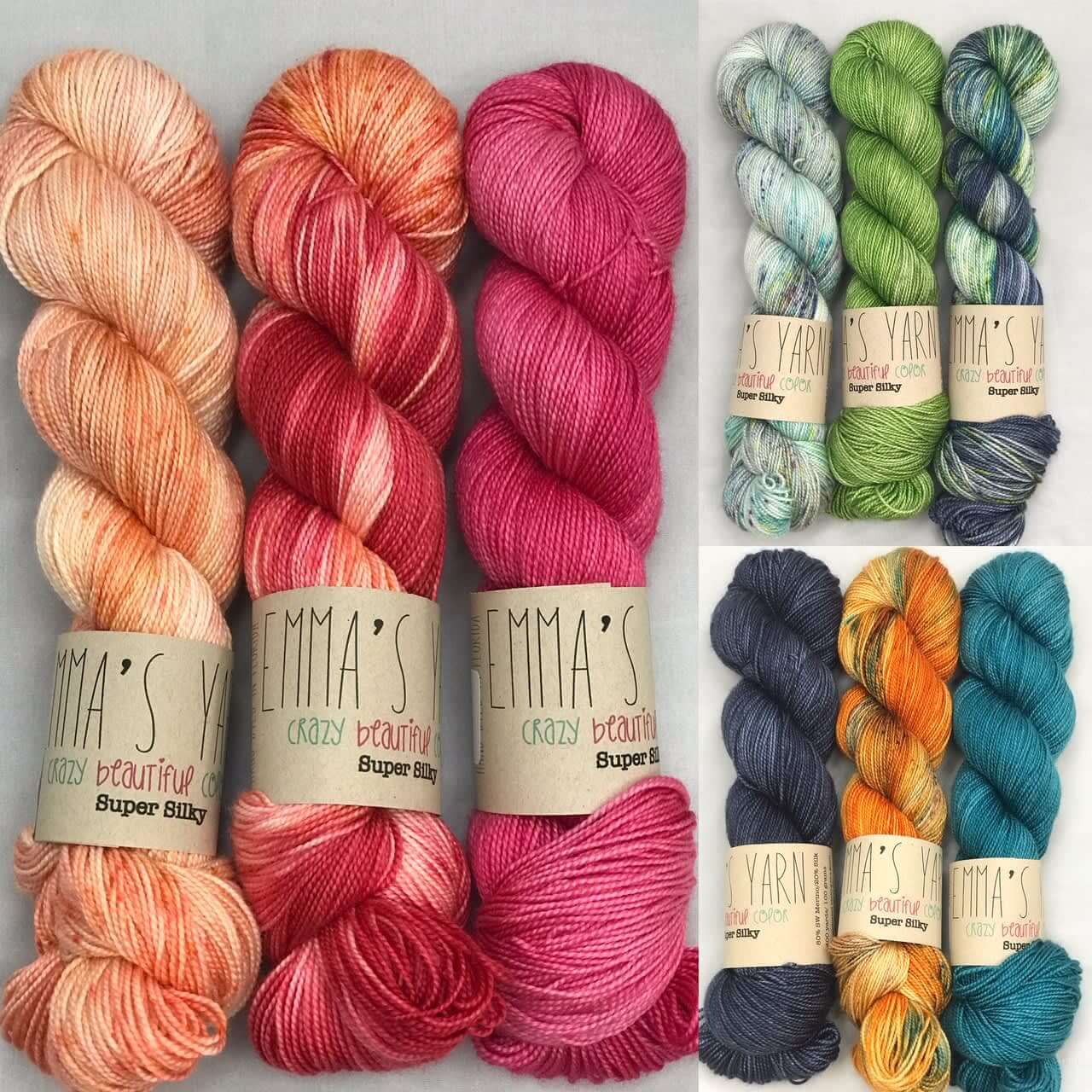 Emma's Yarn Super Silky 3 Color Combos - Four Purls Yarn Shop