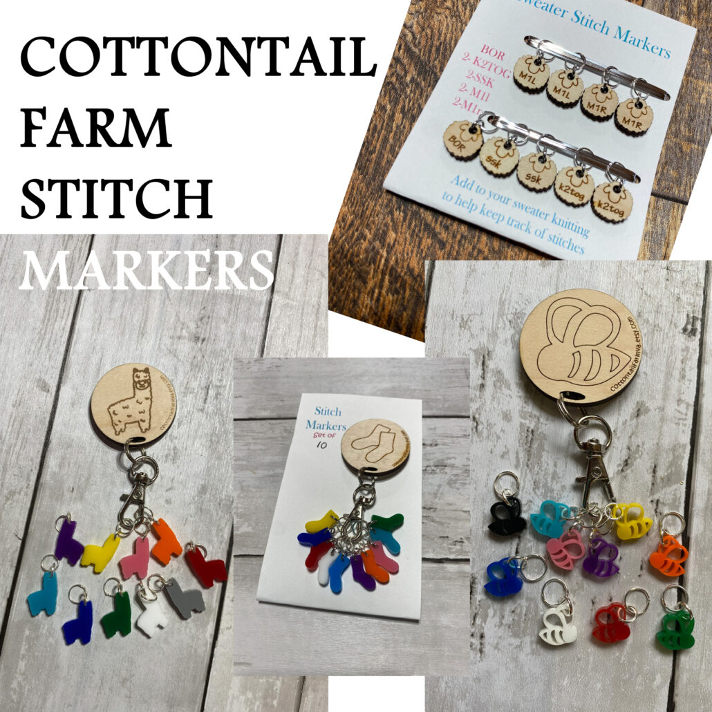 Cottontail Farm Stitch Markers - Four Purls Yarn Shop